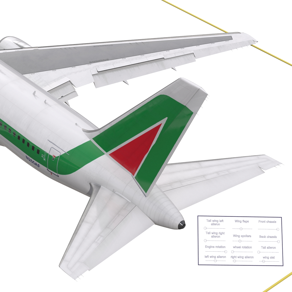 3D model Boeing 767 200 Alitalia Rigged