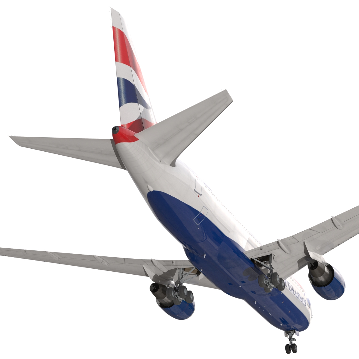 Boeing 767 200 British Airways Rigged 3D