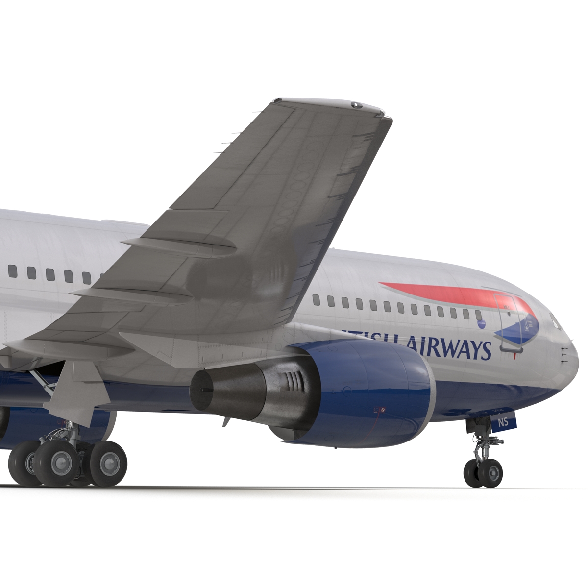 Boeing 767 200 British Airways Rigged 3D