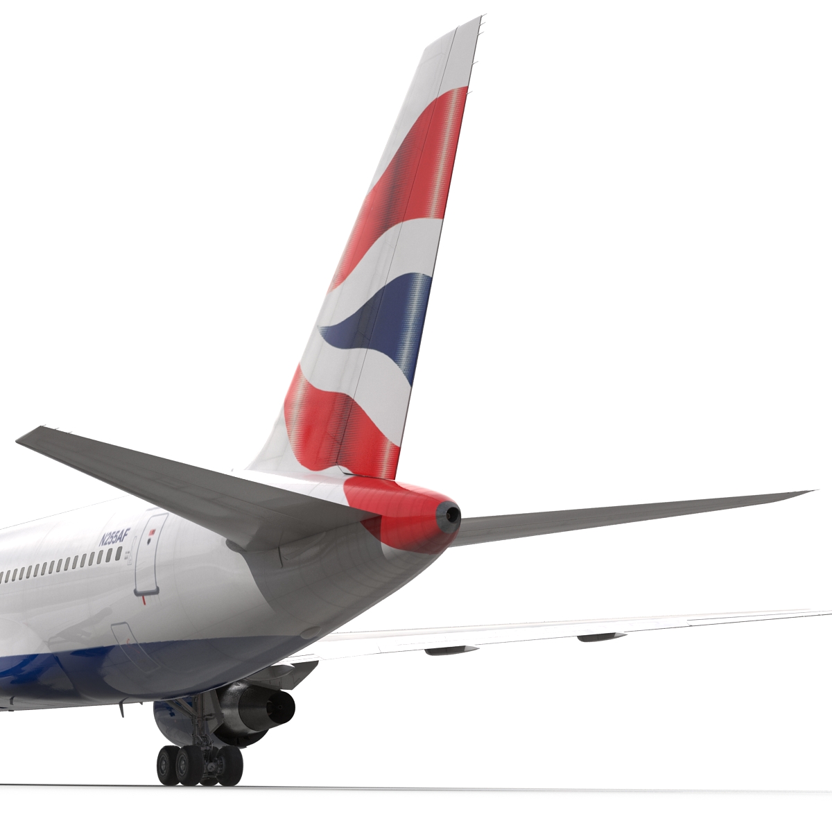 Boeing 767 200 British Airways Rigged 3D