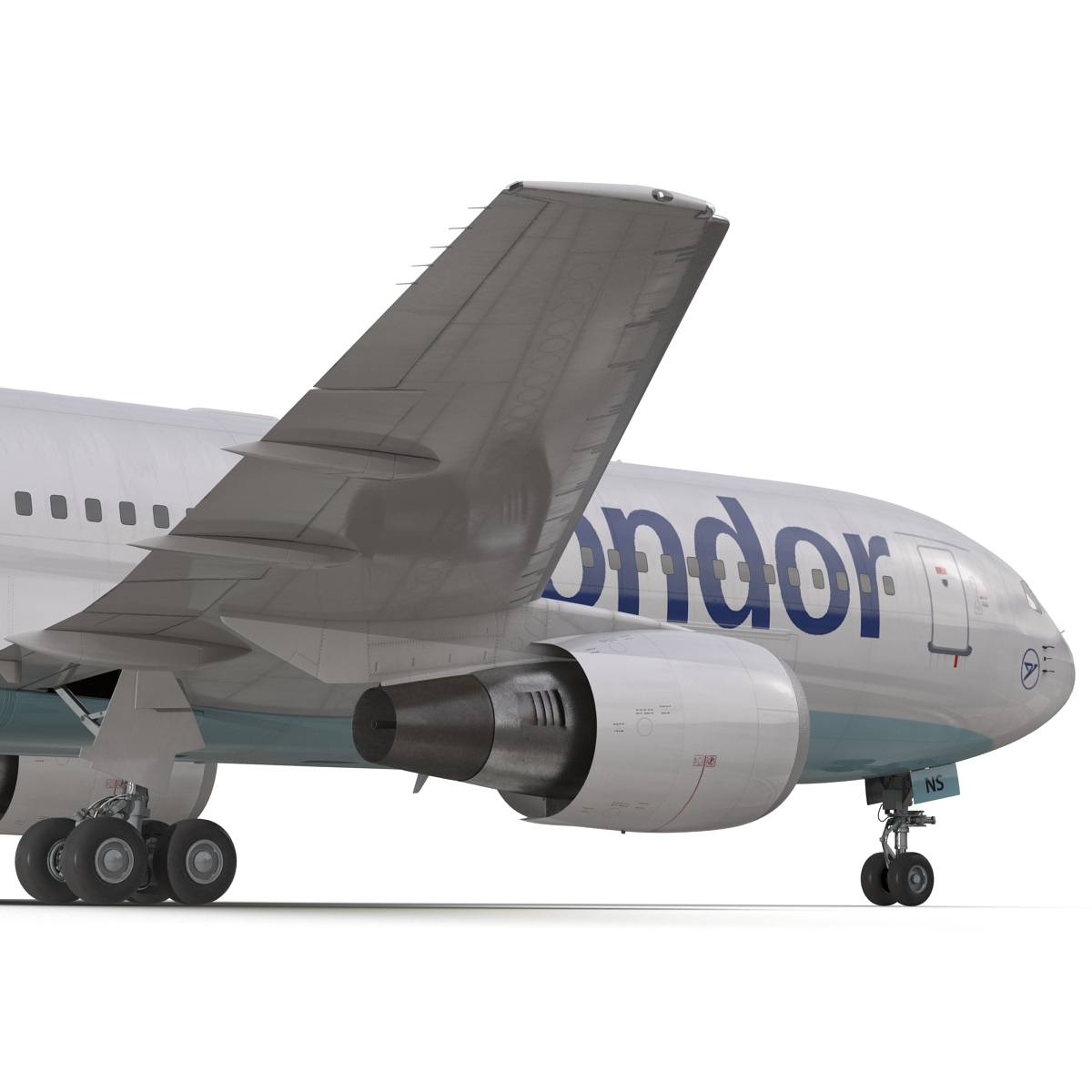 Boeing 767-200 Condor Flugdienst Rigged 3D model