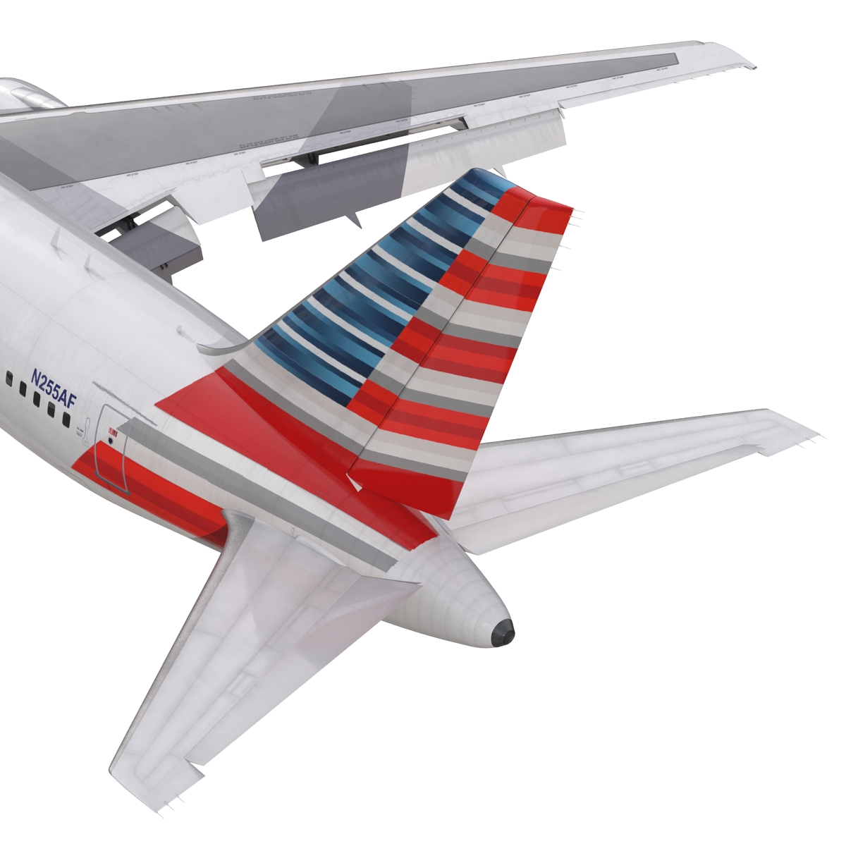 Boeing 767 200 American Airlines Rigged 3D model