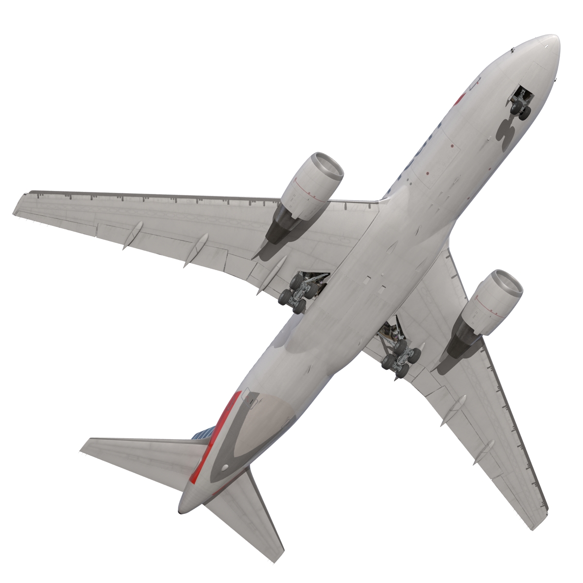 Boeing 767 200 American Airlines Rigged 3D model