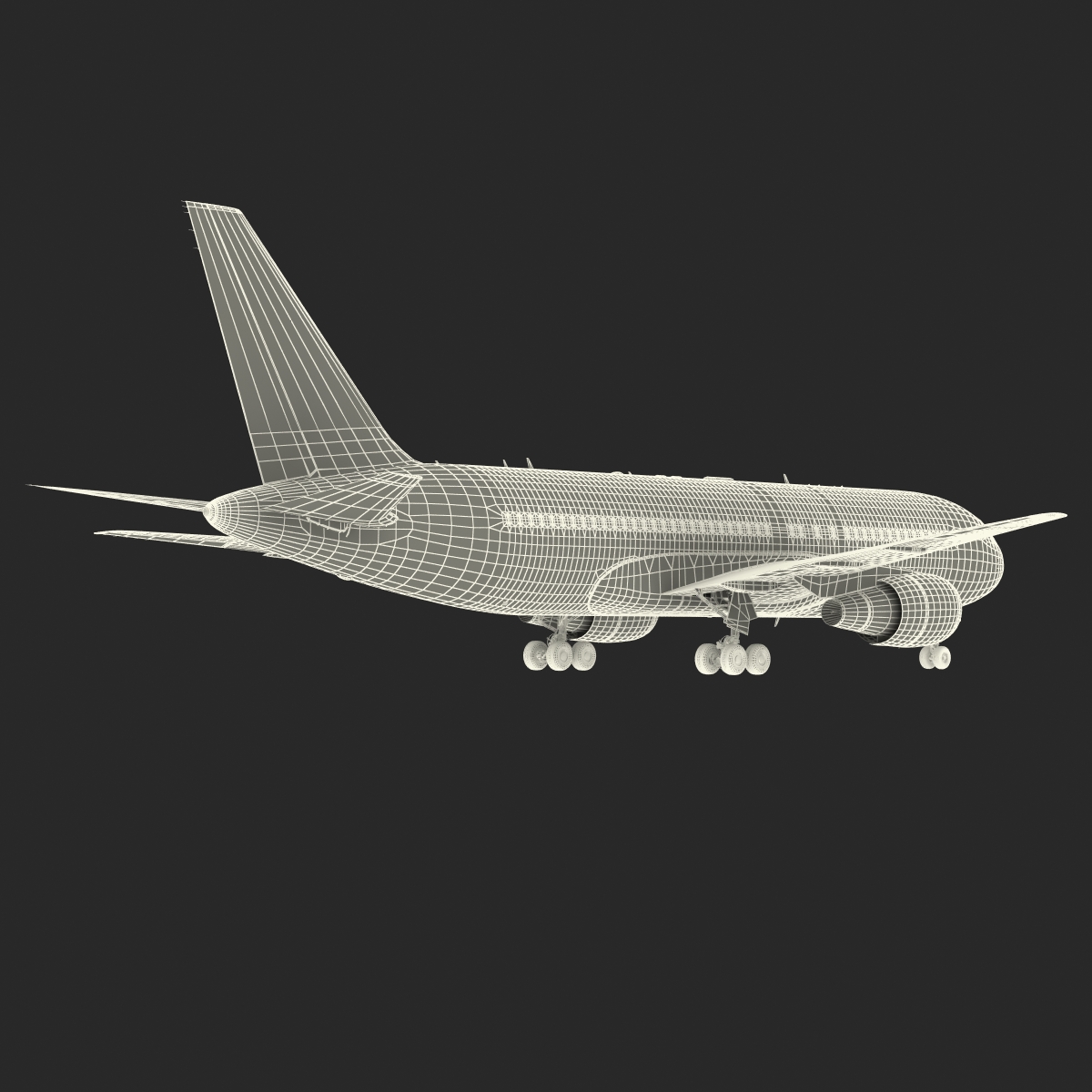 Boeing 767 200 American Airlines Rigged 3D model