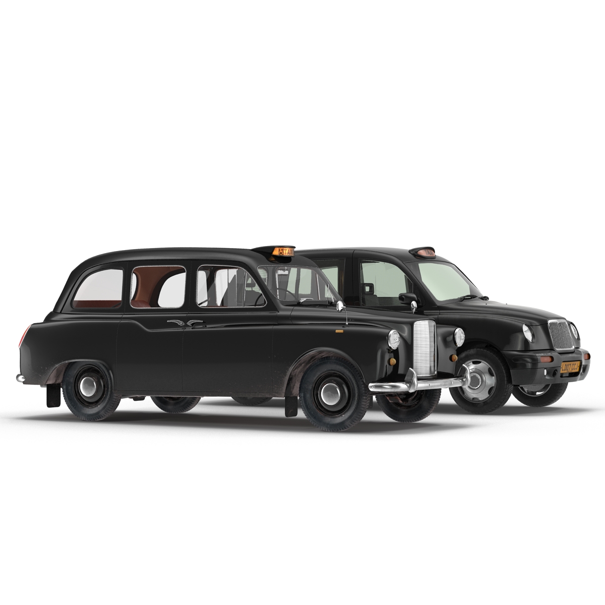 3D London Bus and Taxi Vehicle Set 2 model