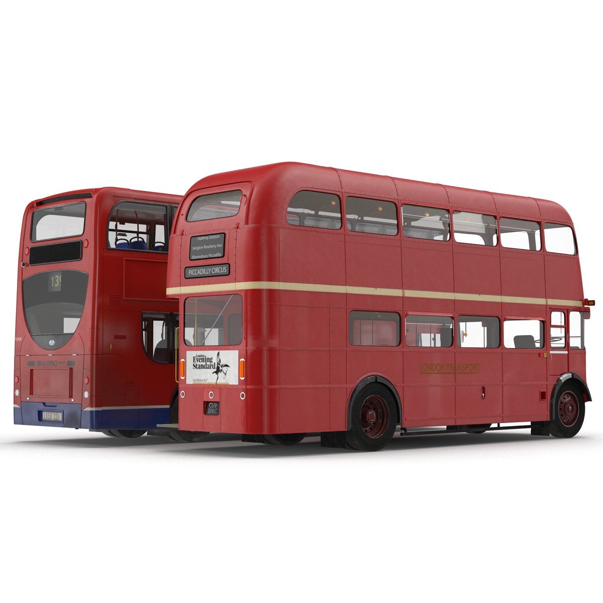 3D London Bus and Taxi Vehicle Set 2 model