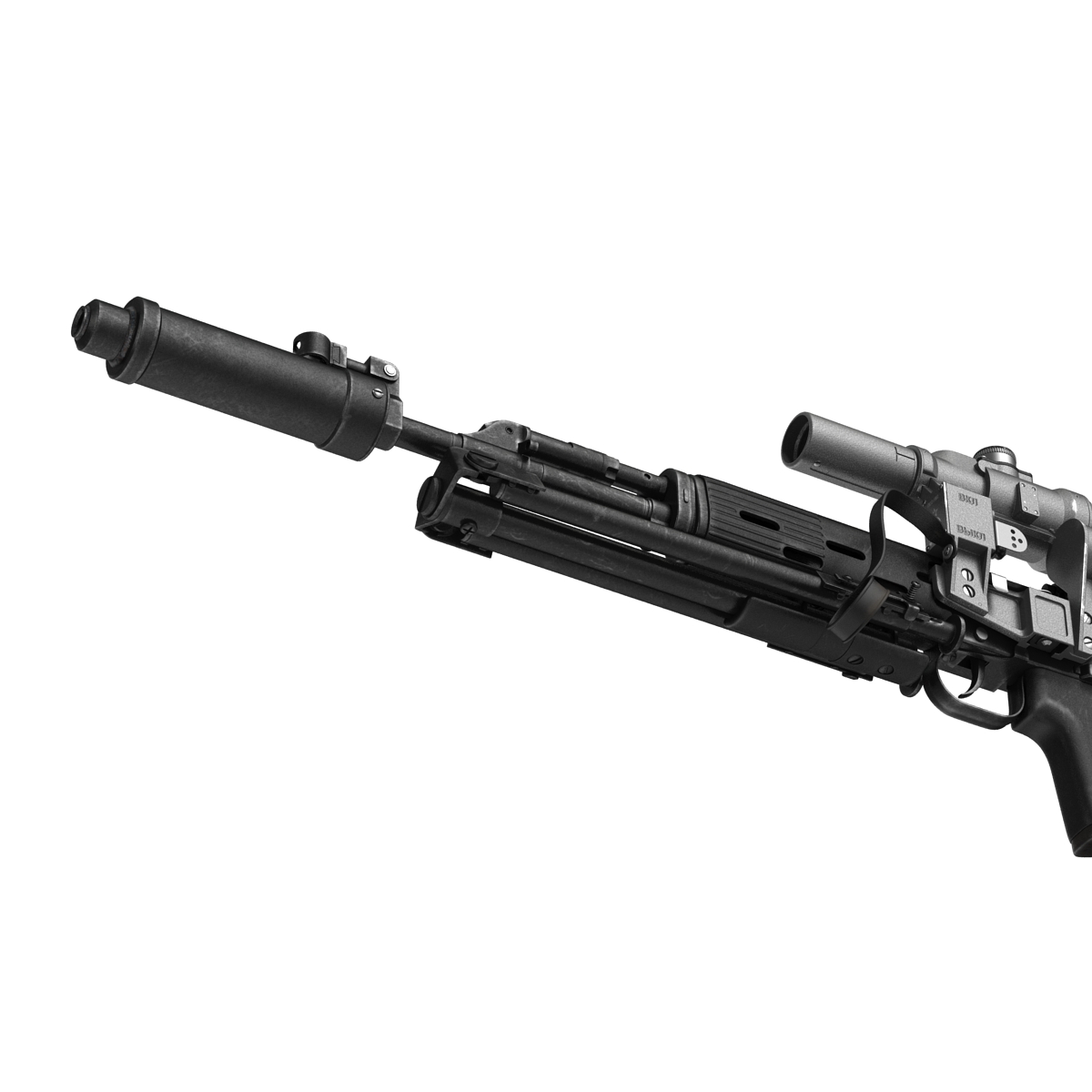 3D Bullpup Sniper Rifle Dragunov SVU model