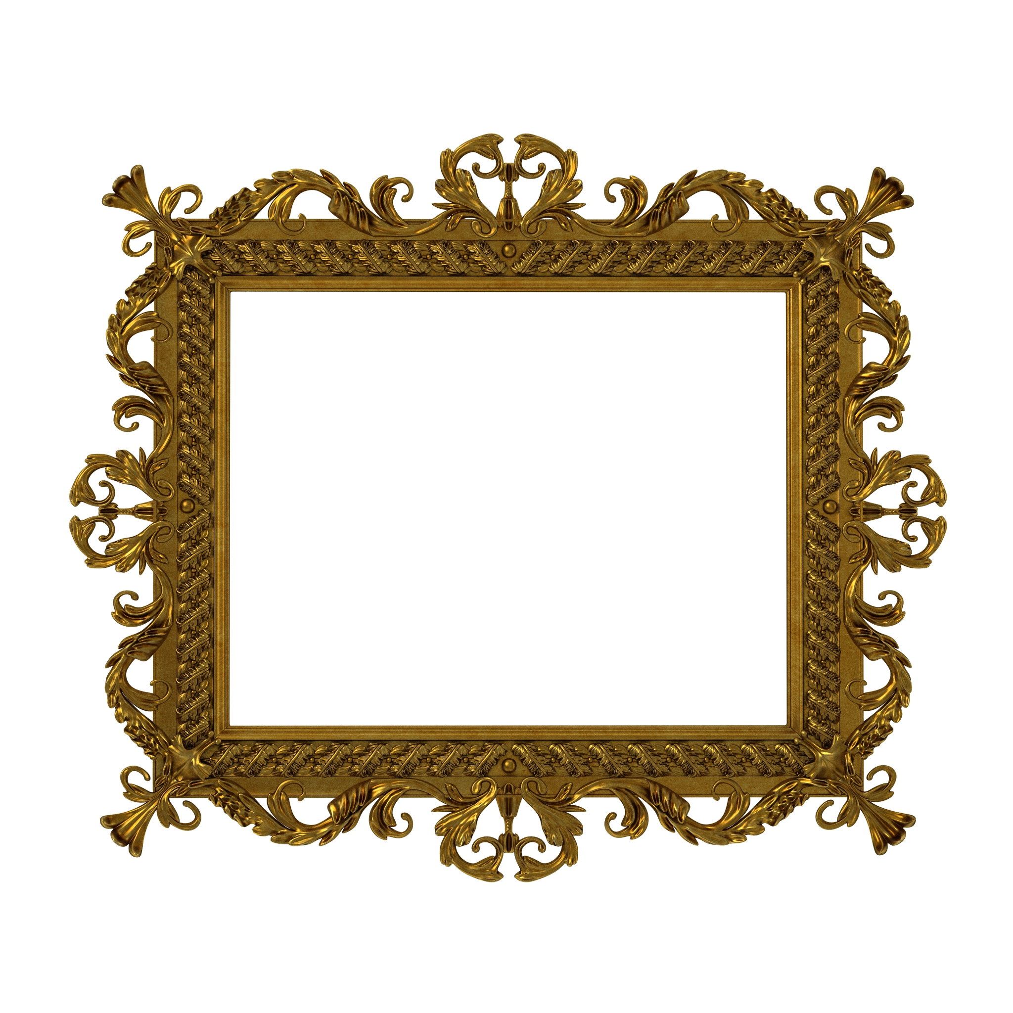 3D Baroque Picture Frame