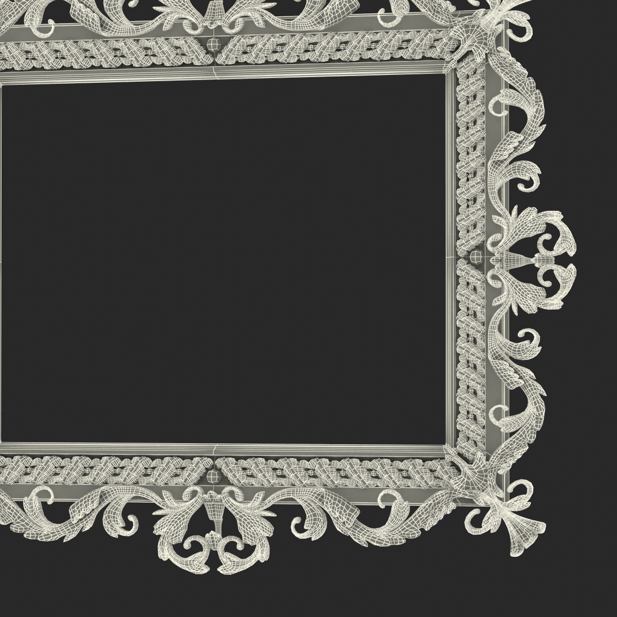 3D Baroque Picture Frame