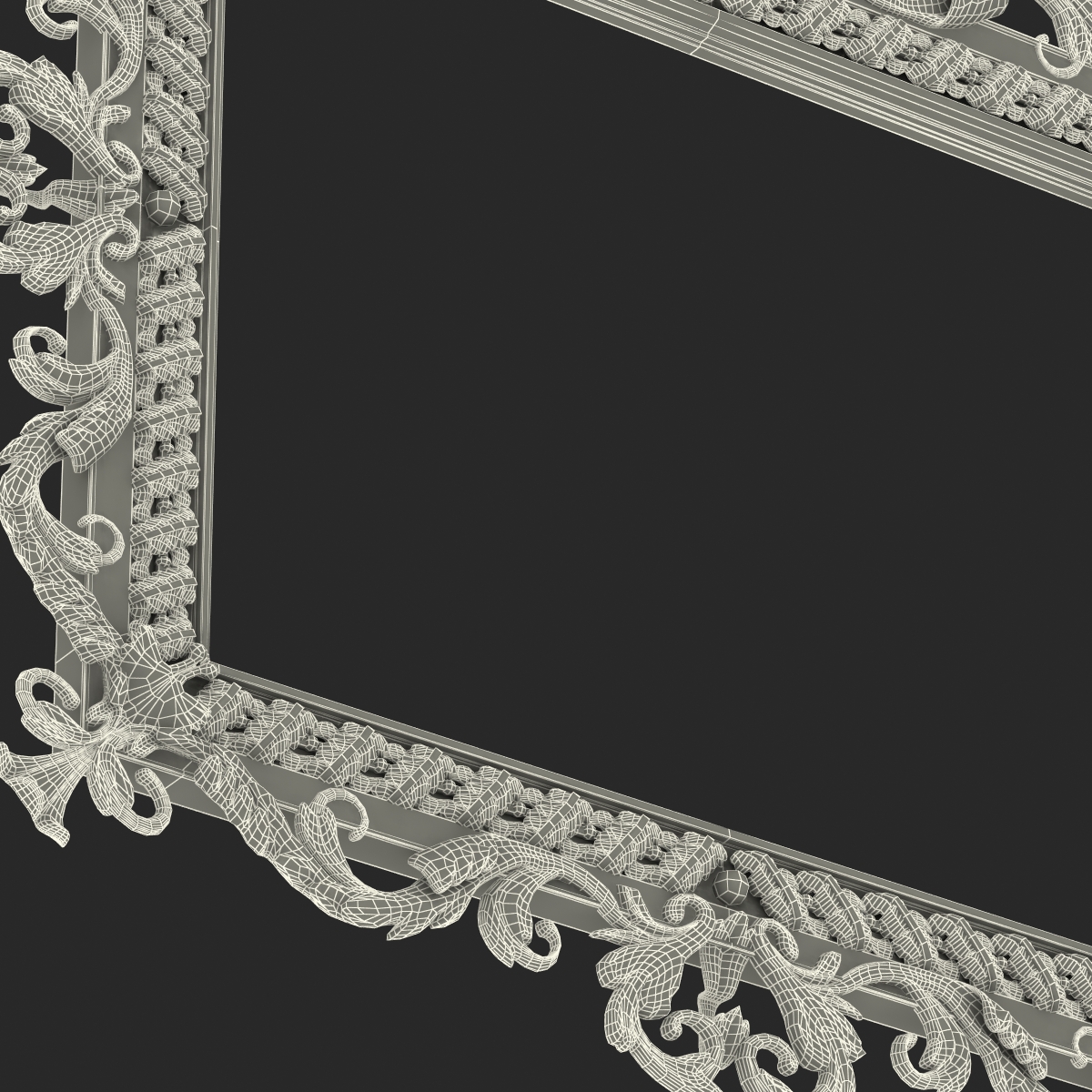 3D Baroque Picture Frame