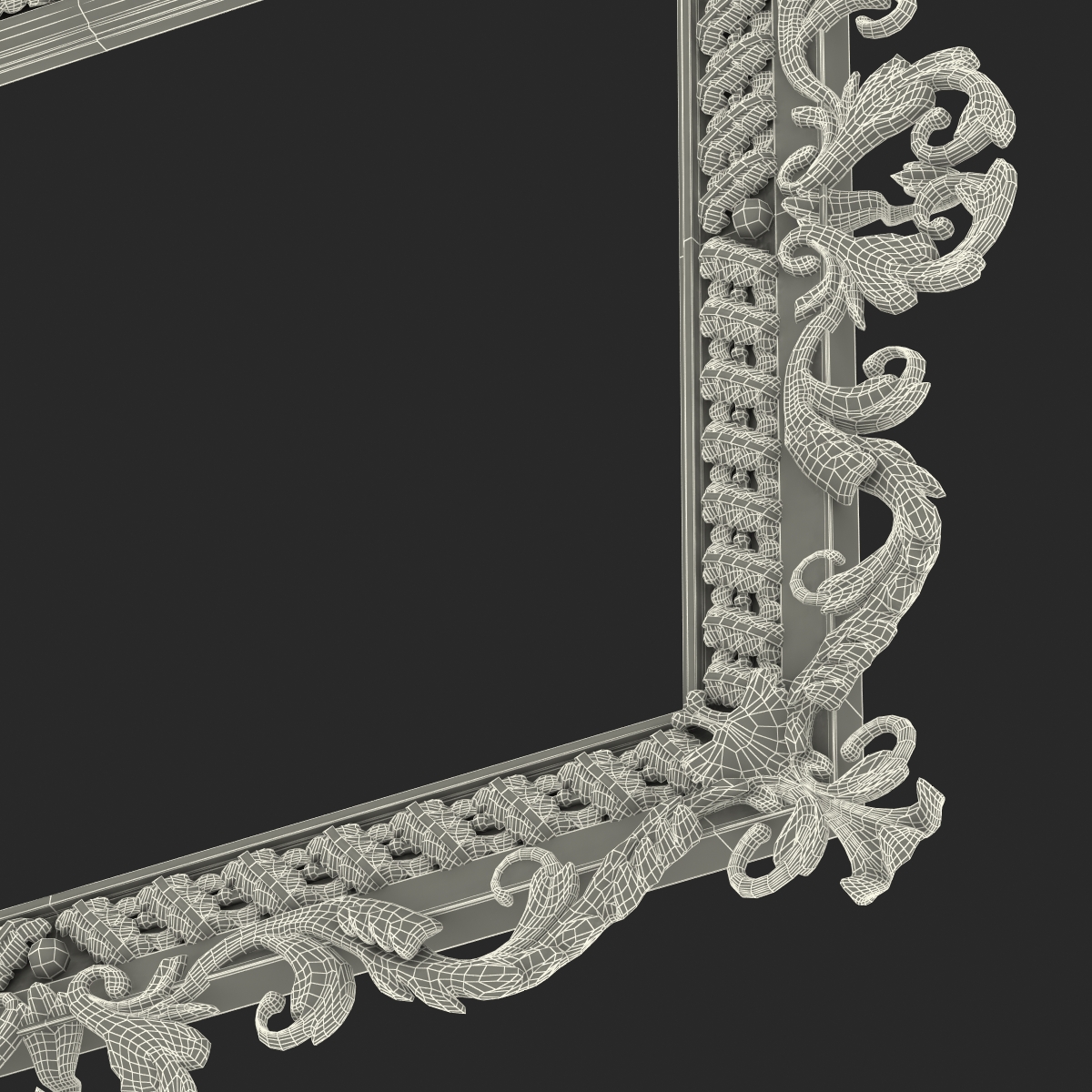 3D Baroque Picture Frame