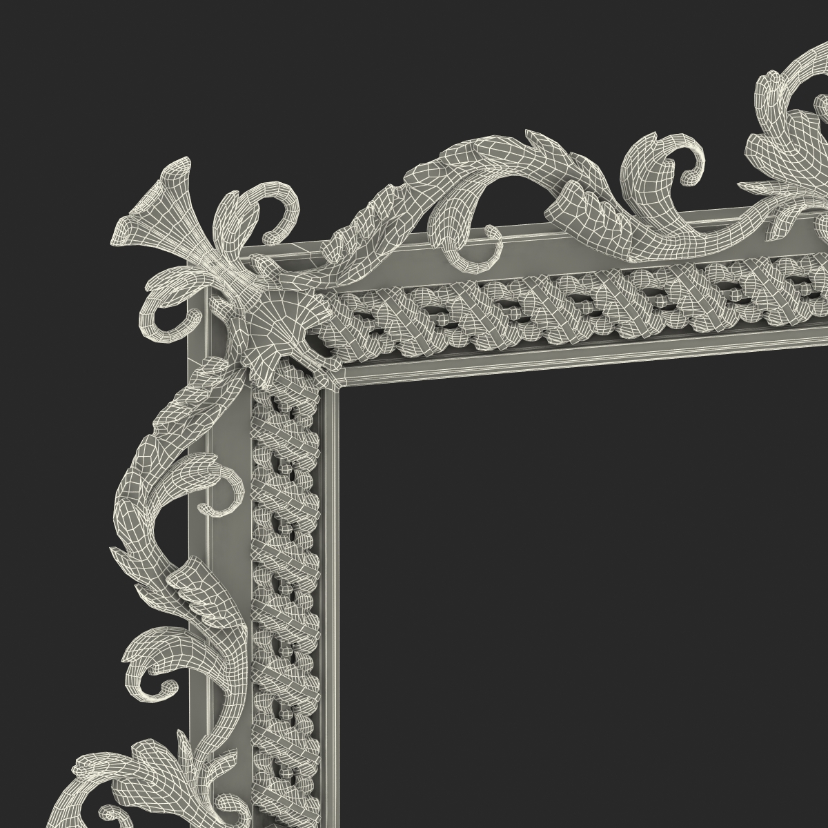 3D Baroque Picture Frame