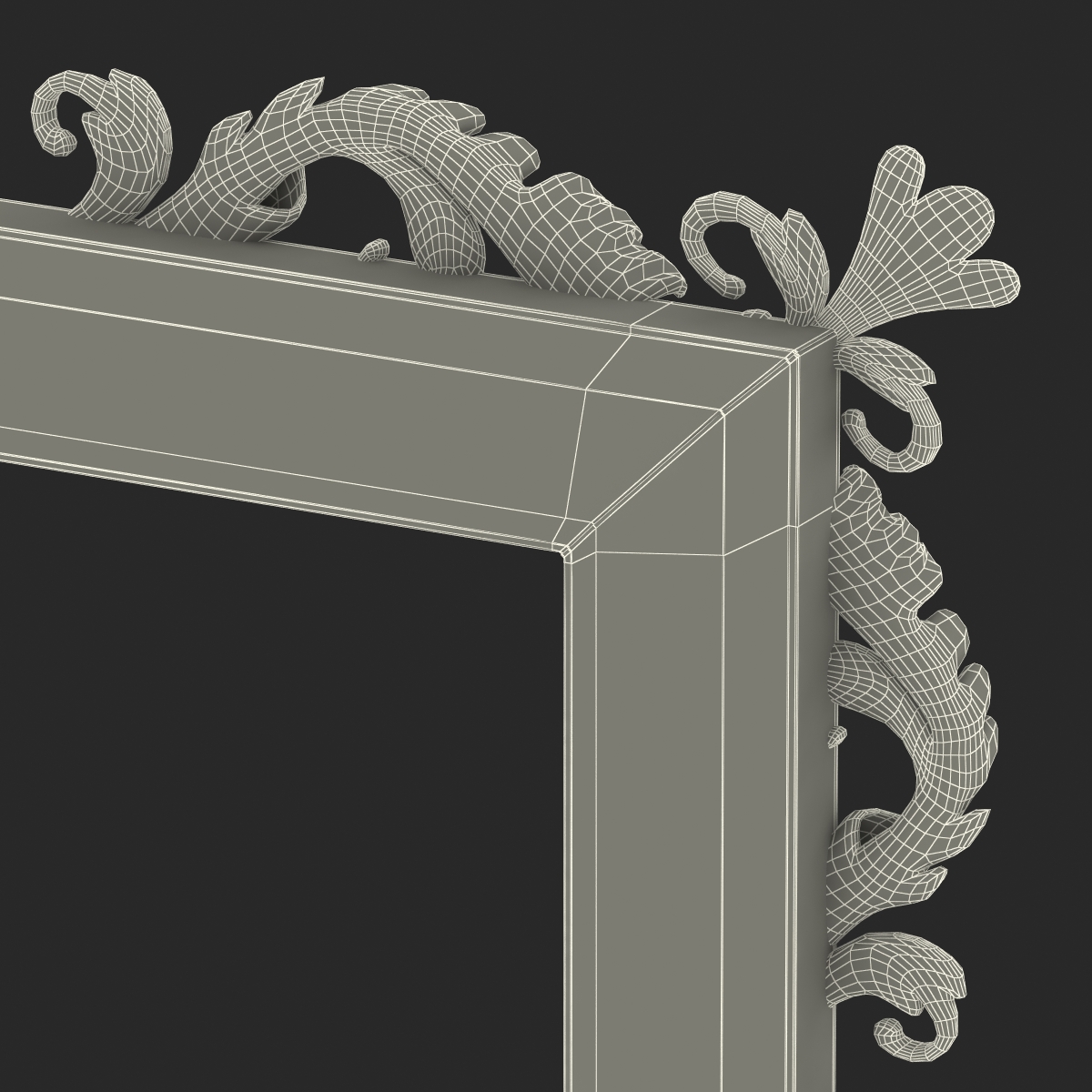 3D Baroque Picture Frame