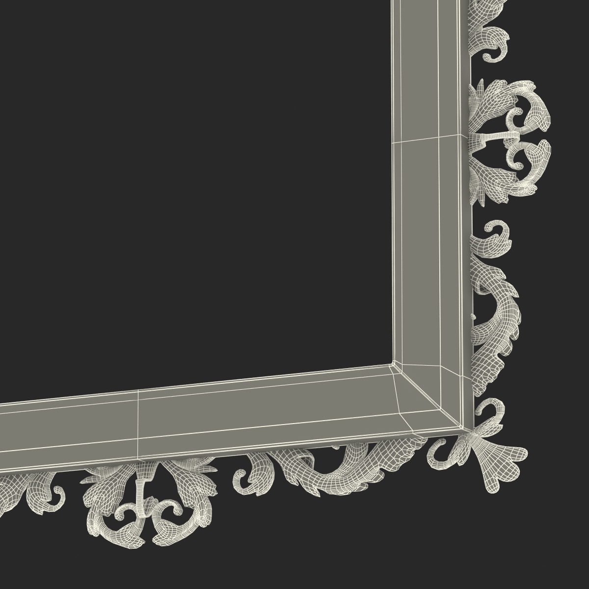 3D Baroque Picture Frame