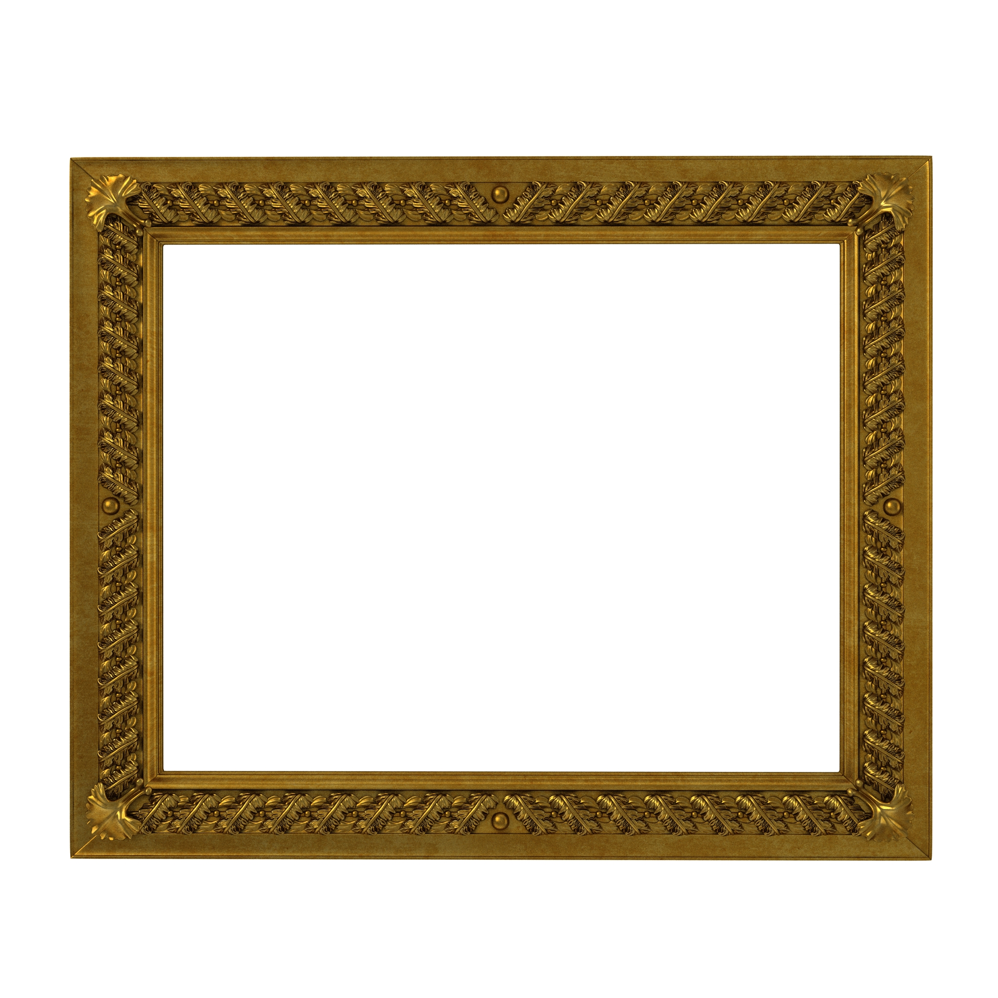 3D Baroque Picture Frame 8 model