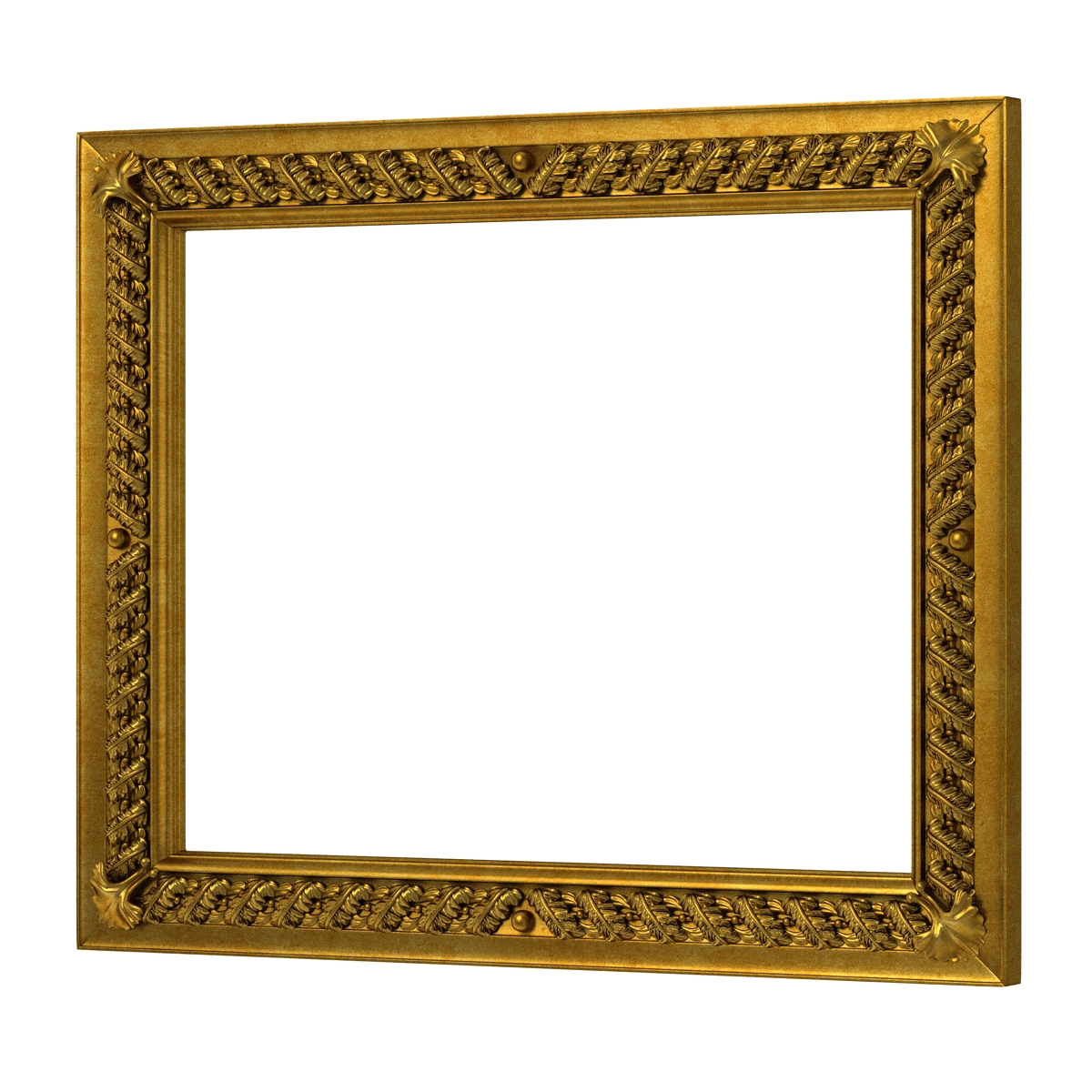 3D Baroque Picture Frame 8 model