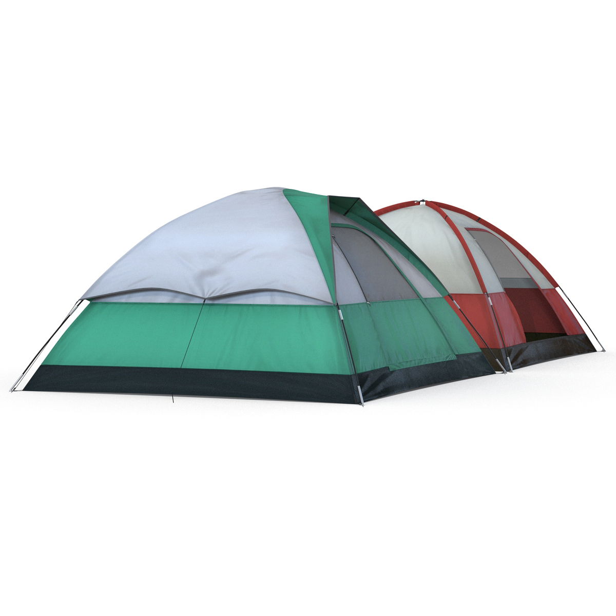 Camping Tents Set 3D