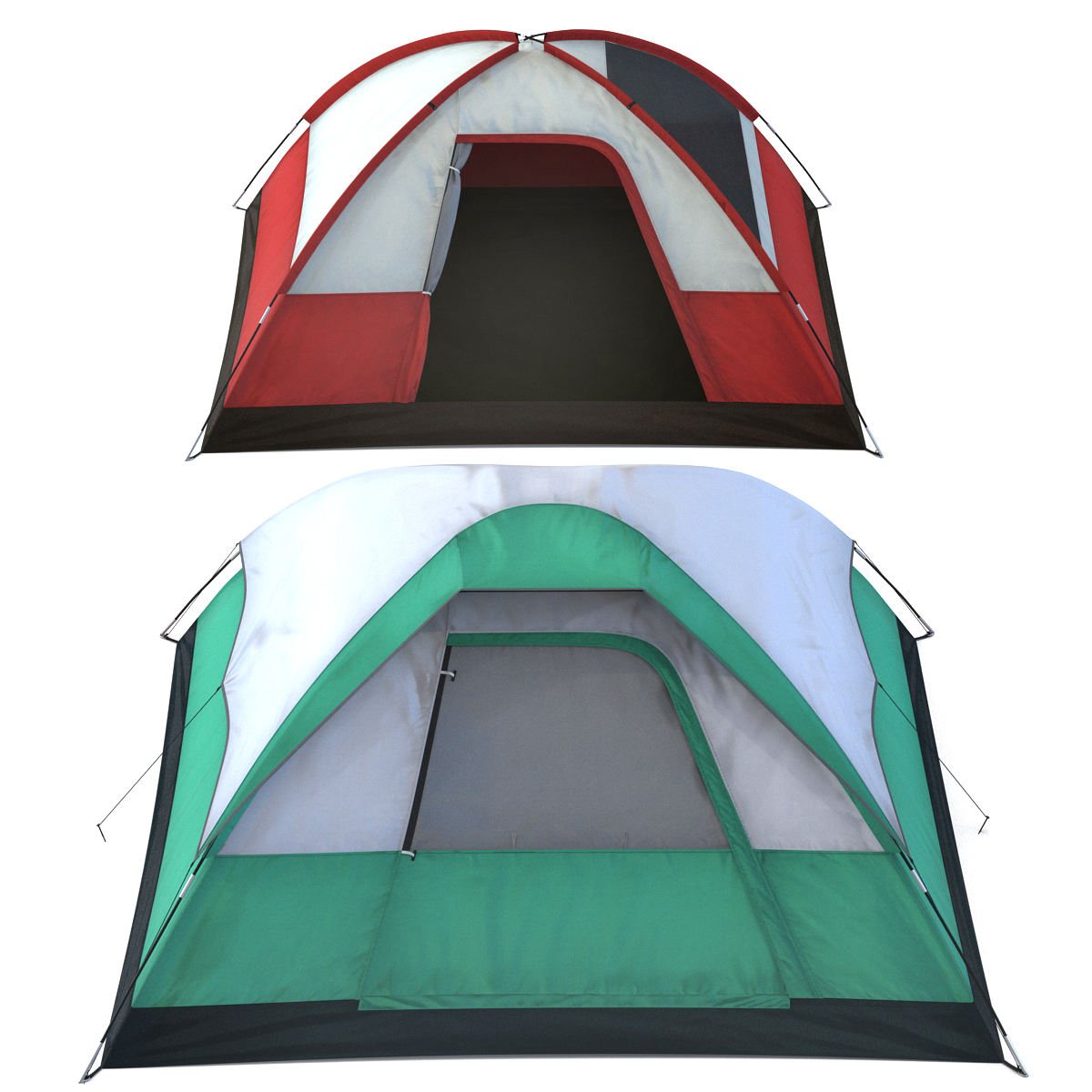 Camping Tents Set 3D