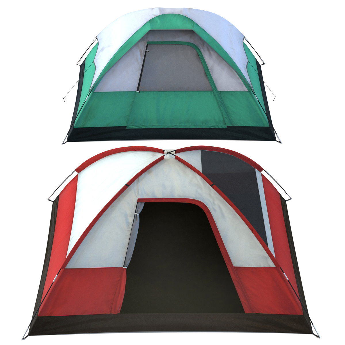 Camping Tents Set 3D