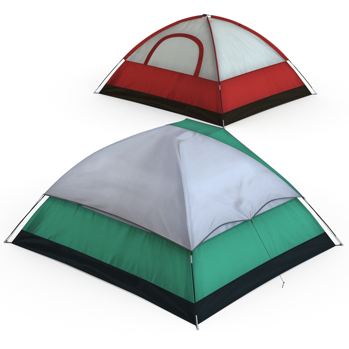 Camping Tents Set 3D