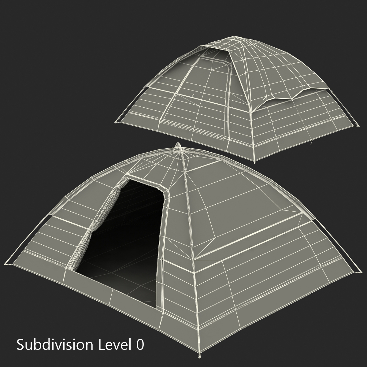 Camping Tents Set 3D