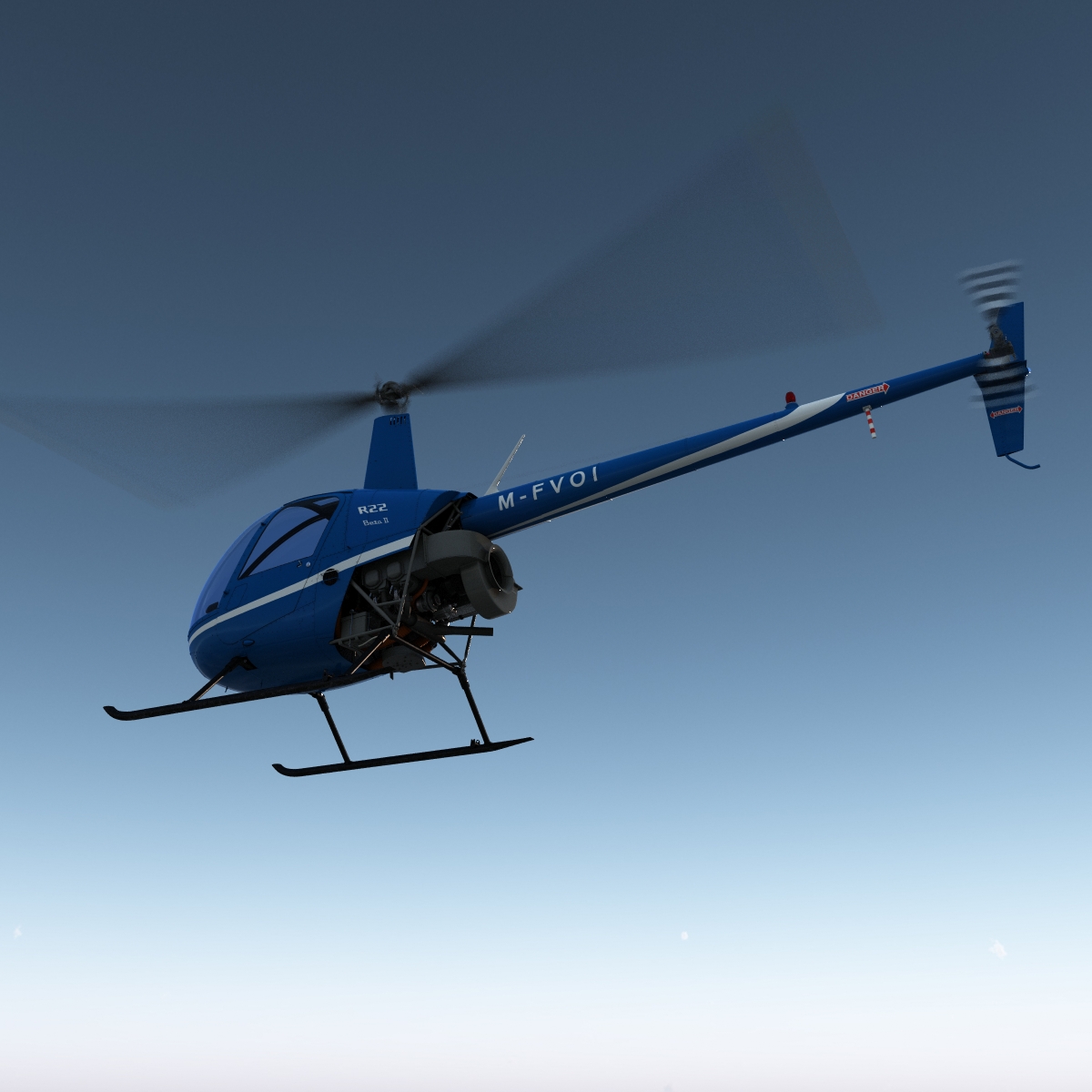 3D Helicopter Robinson R22 model