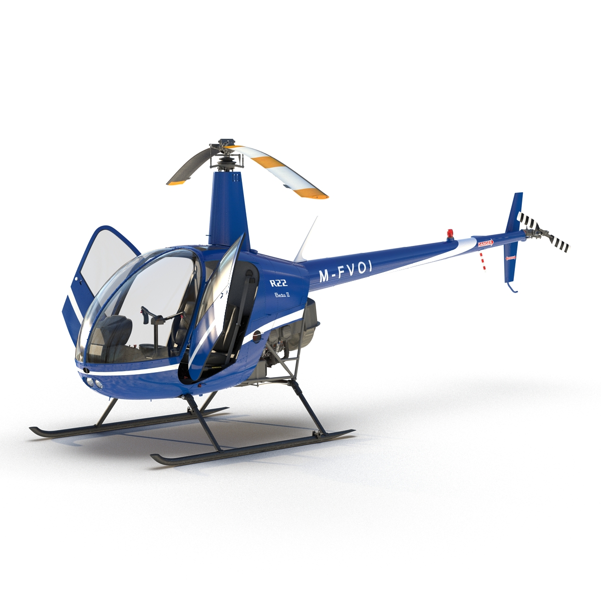 3D Helicopter Robinson R22 model