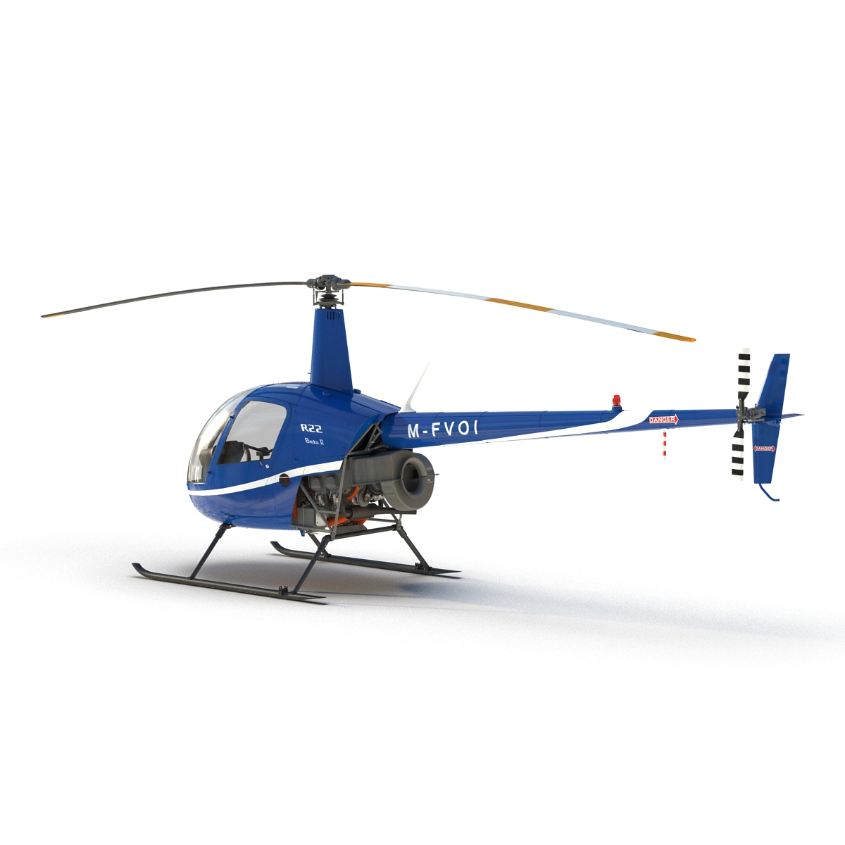 3D Helicopter Robinson R22 model