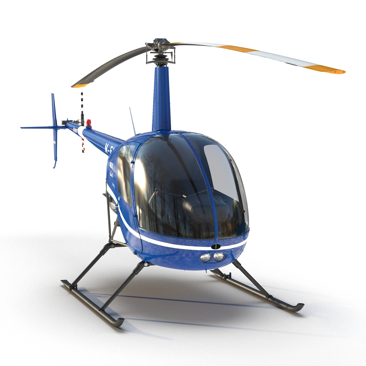 3D Helicopter Robinson R22 model