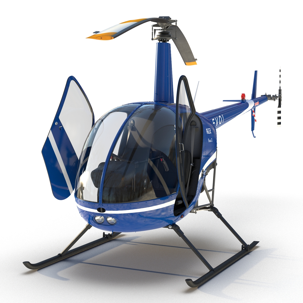 3D Helicopter Robinson R22 model