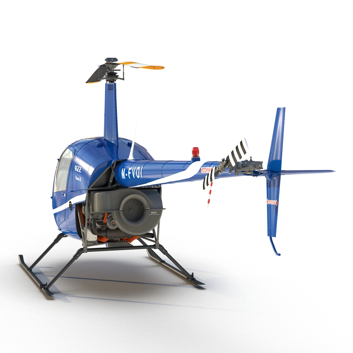 3D Helicopter Robinson R22 model