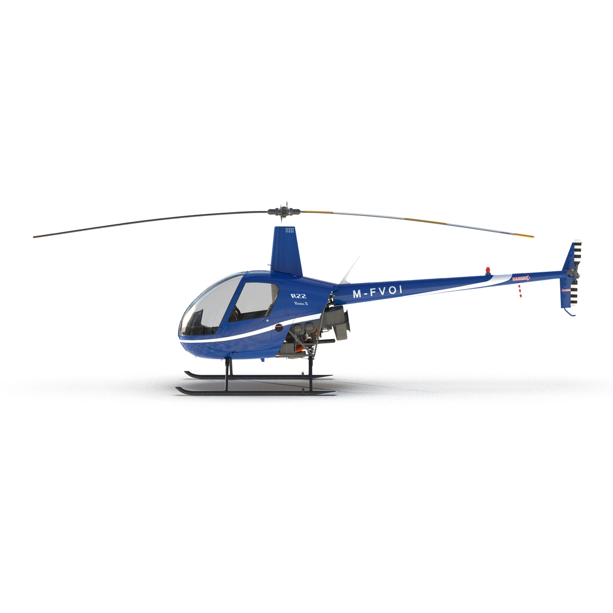 3D Helicopter Robinson R22 model