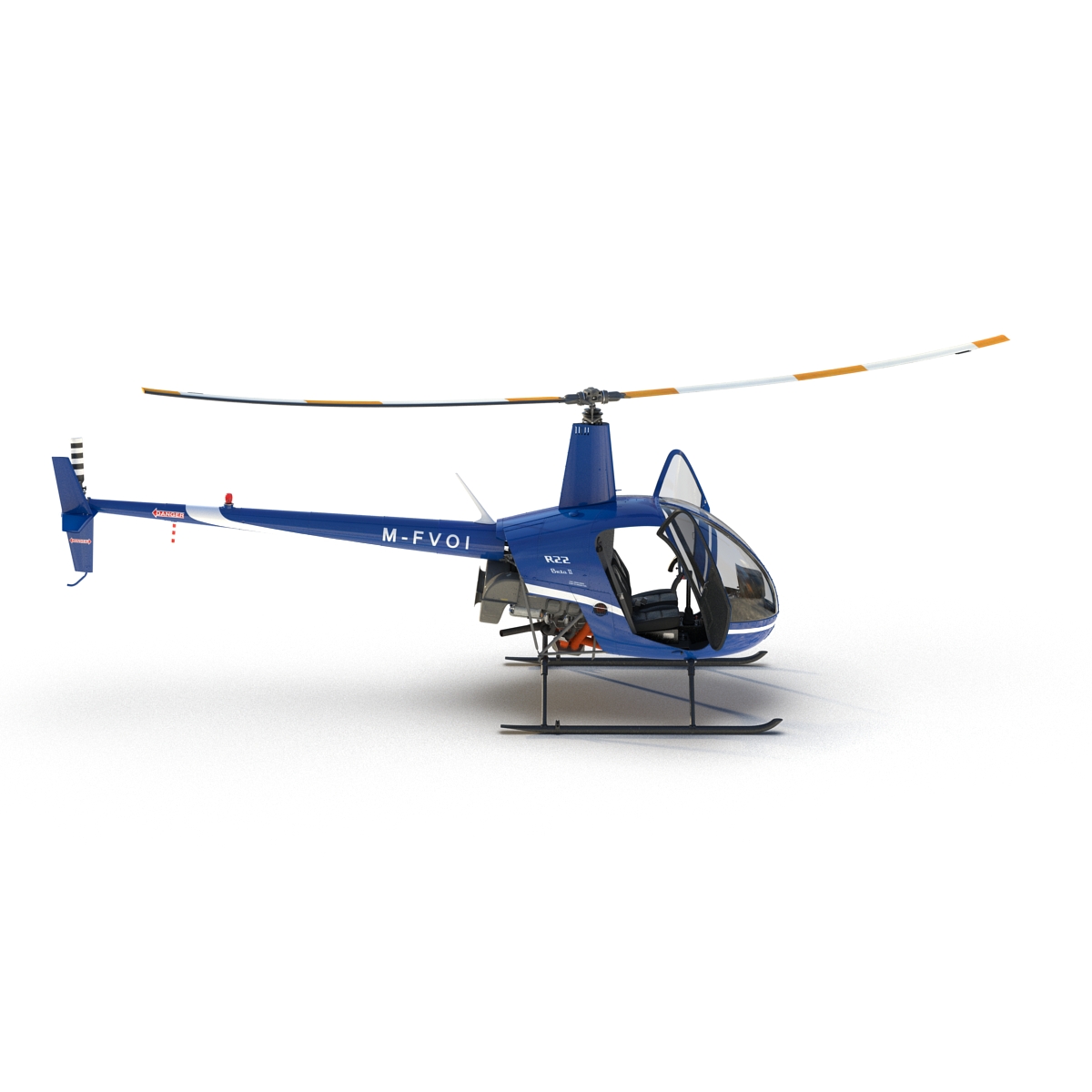 3D Helicopter Robinson R22 model