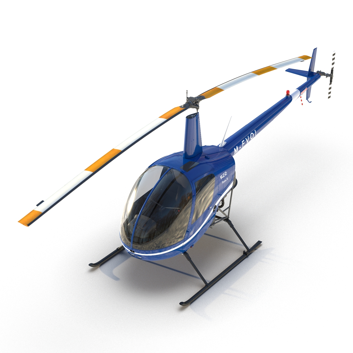 3D Helicopter Robinson R22 model