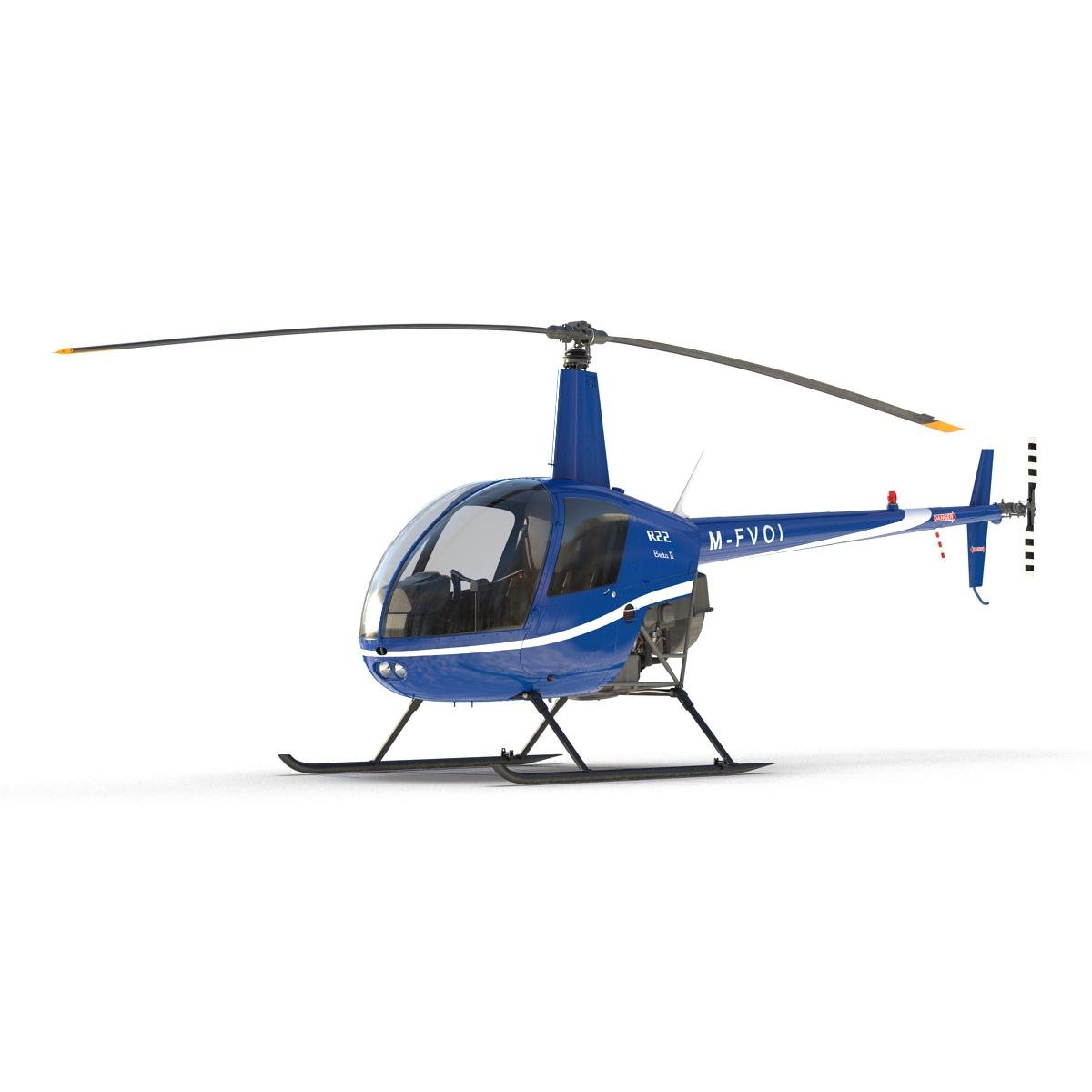 3D Helicopter Robinson R22 model