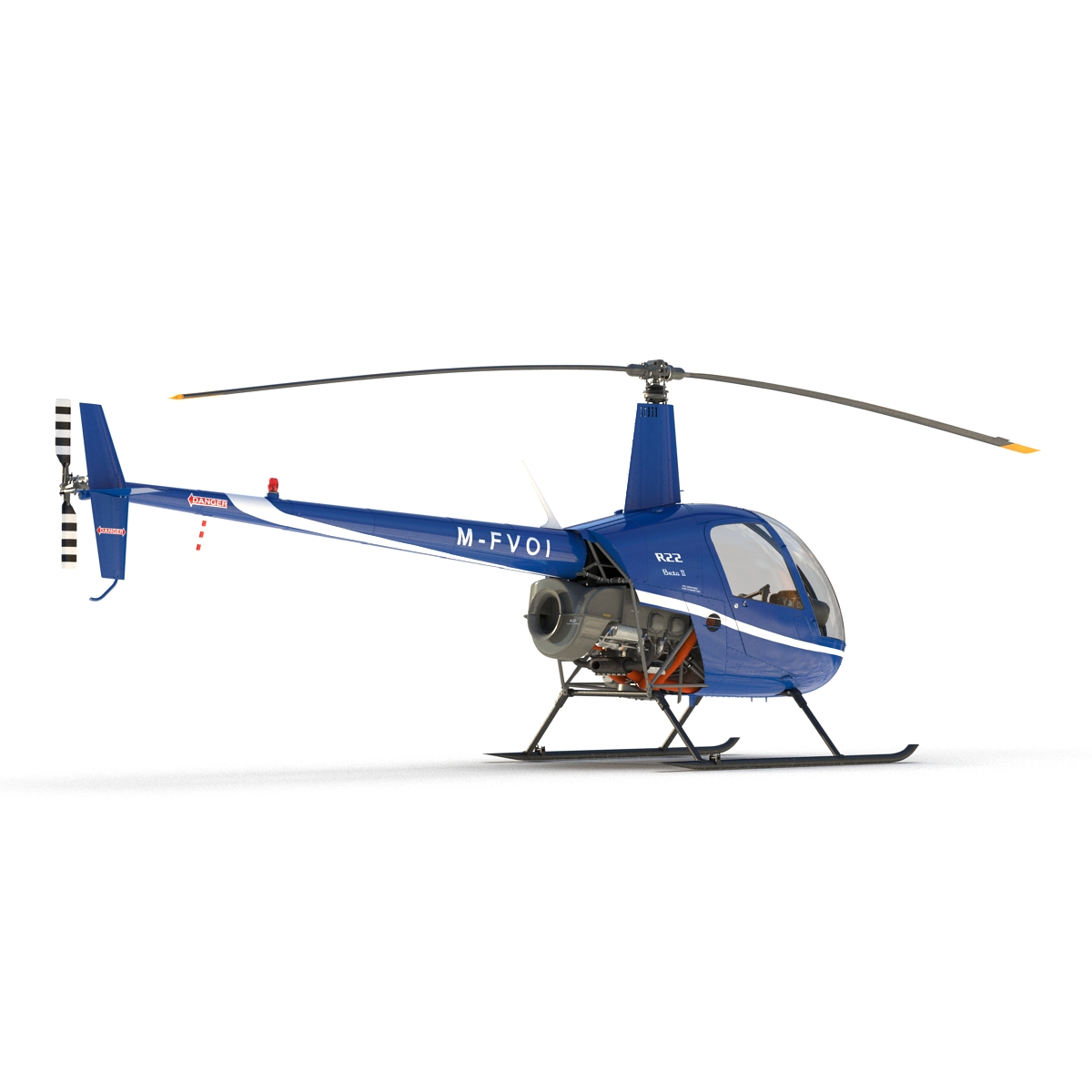 3D Helicopter Robinson R22 model