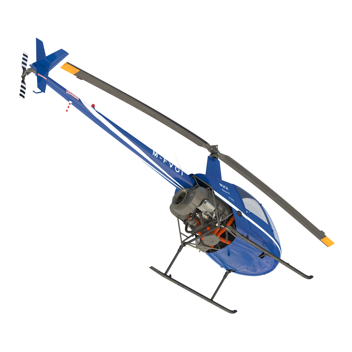 3D Helicopter Robinson R22 model