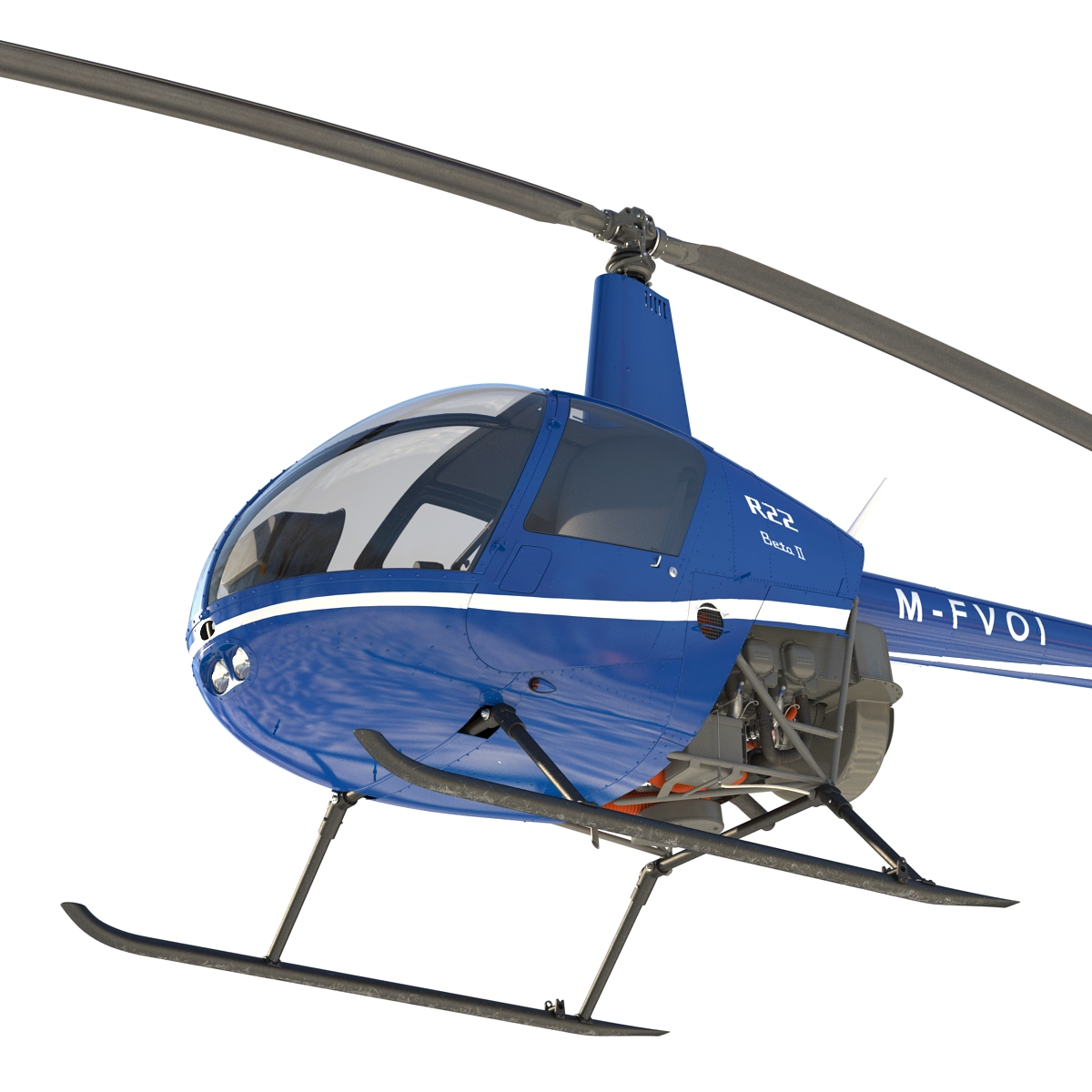 3D Helicopter Robinson R22 model