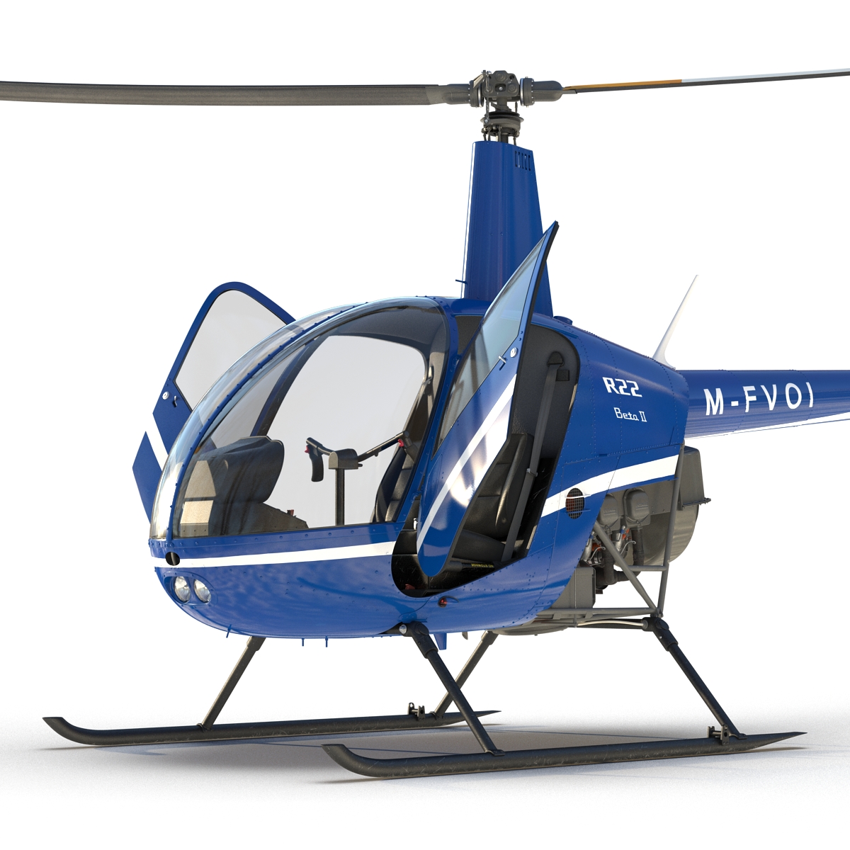 3D Helicopter Robinson R22 model