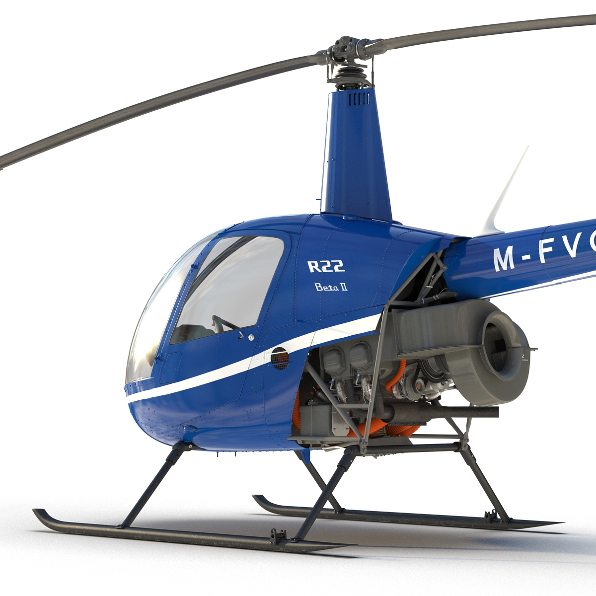 3D Helicopter Robinson R22 model