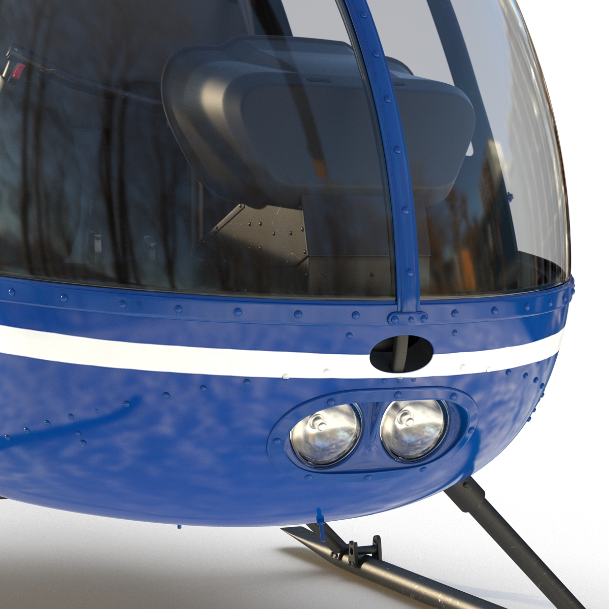 3D Helicopter Robinson R22 model