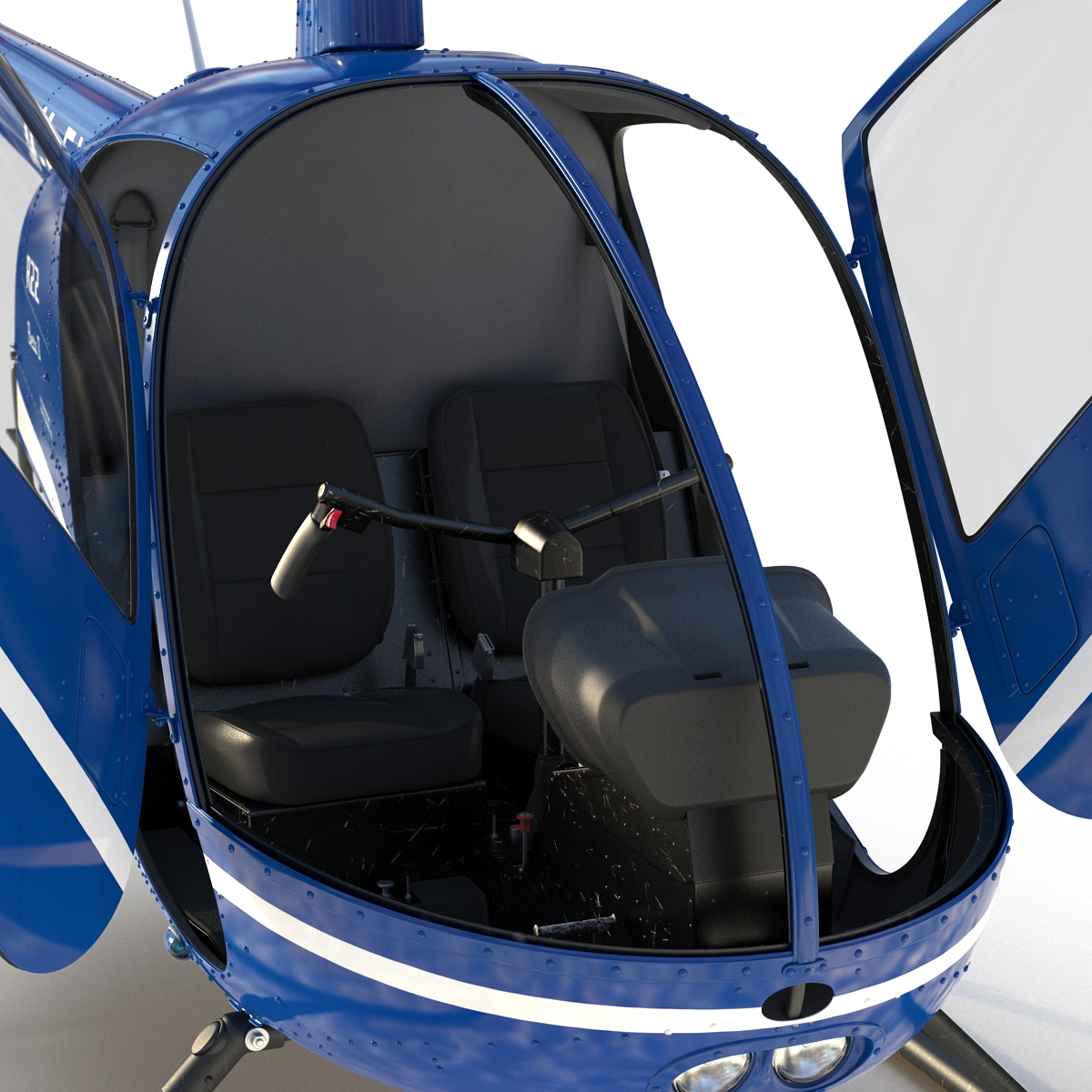 3D Helicopter Robinson R22 model