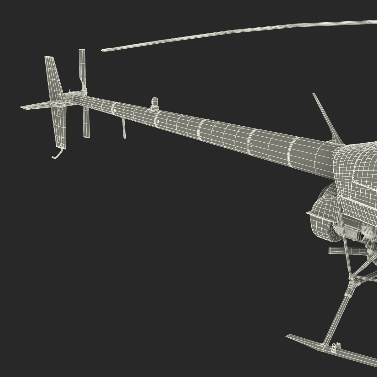 3D Helicopter Robinson R22 model