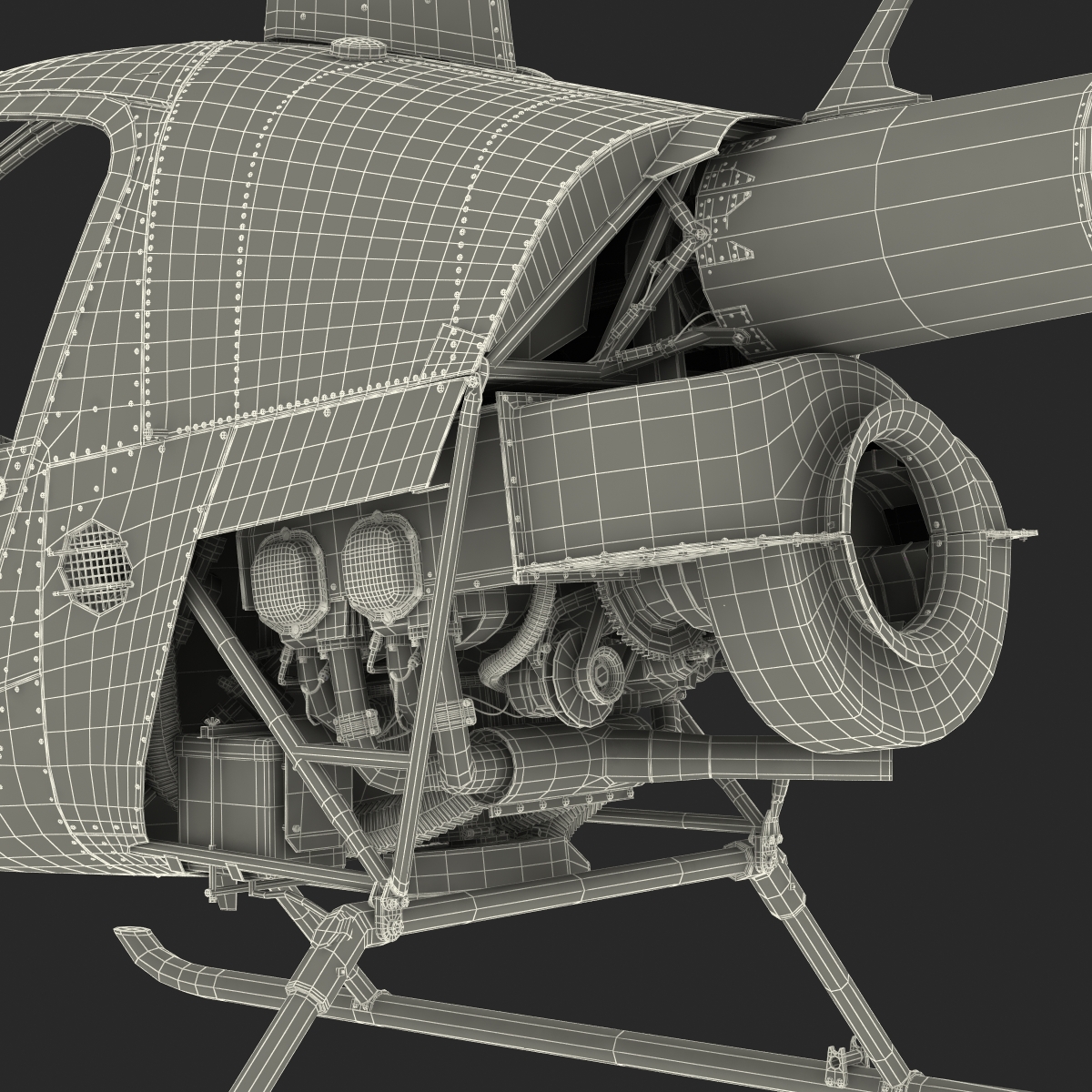 3D Helicopter Robinson R22 model