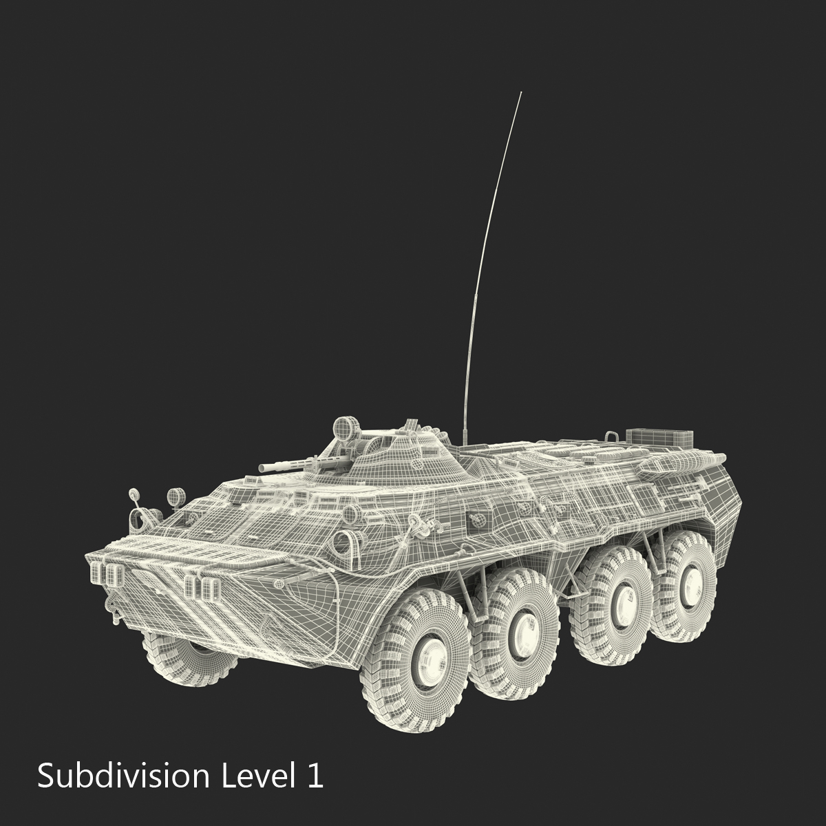 3D model BTR 80