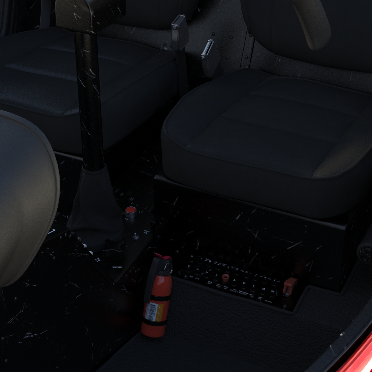 Light Helicopter Cockpit 3D model