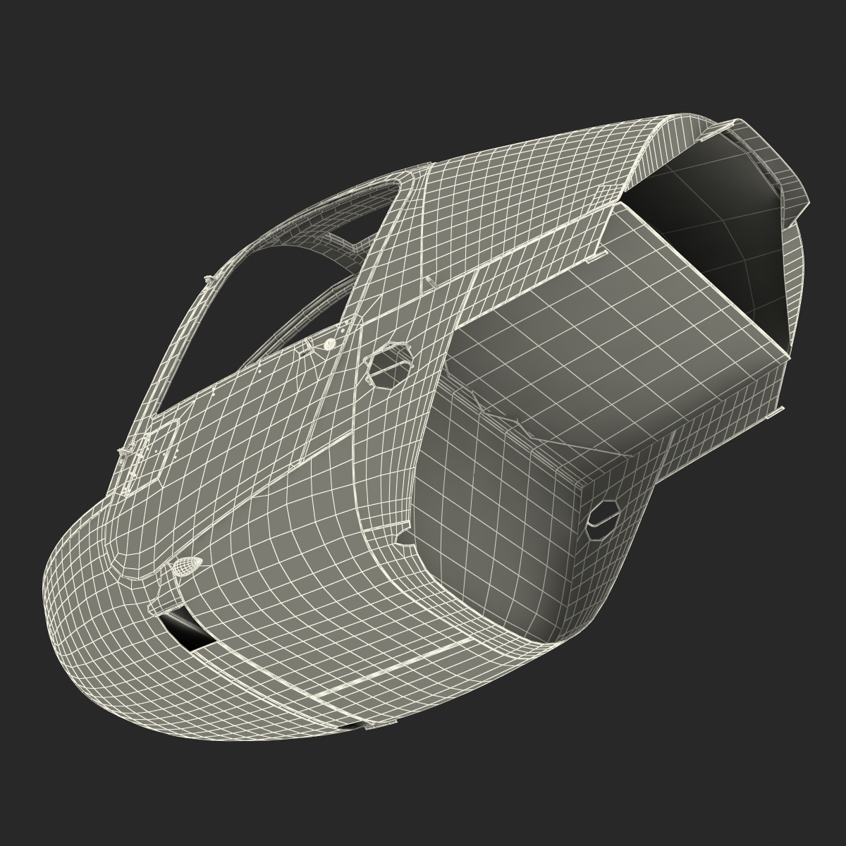 Light Helicopter Cockpit 3D model