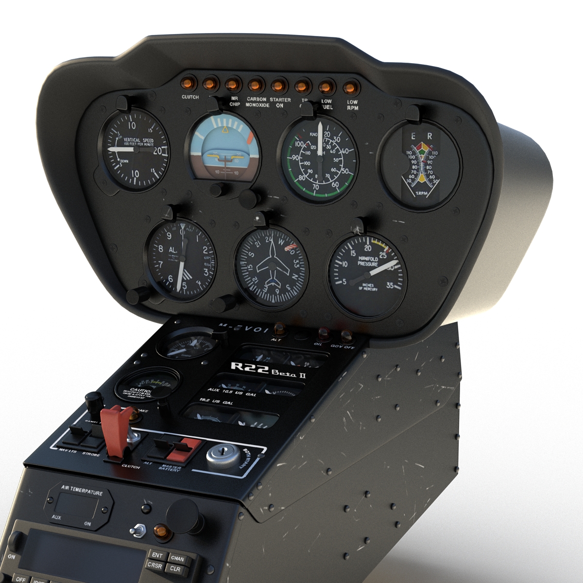 Light Helicopter Control Panel 2 3D