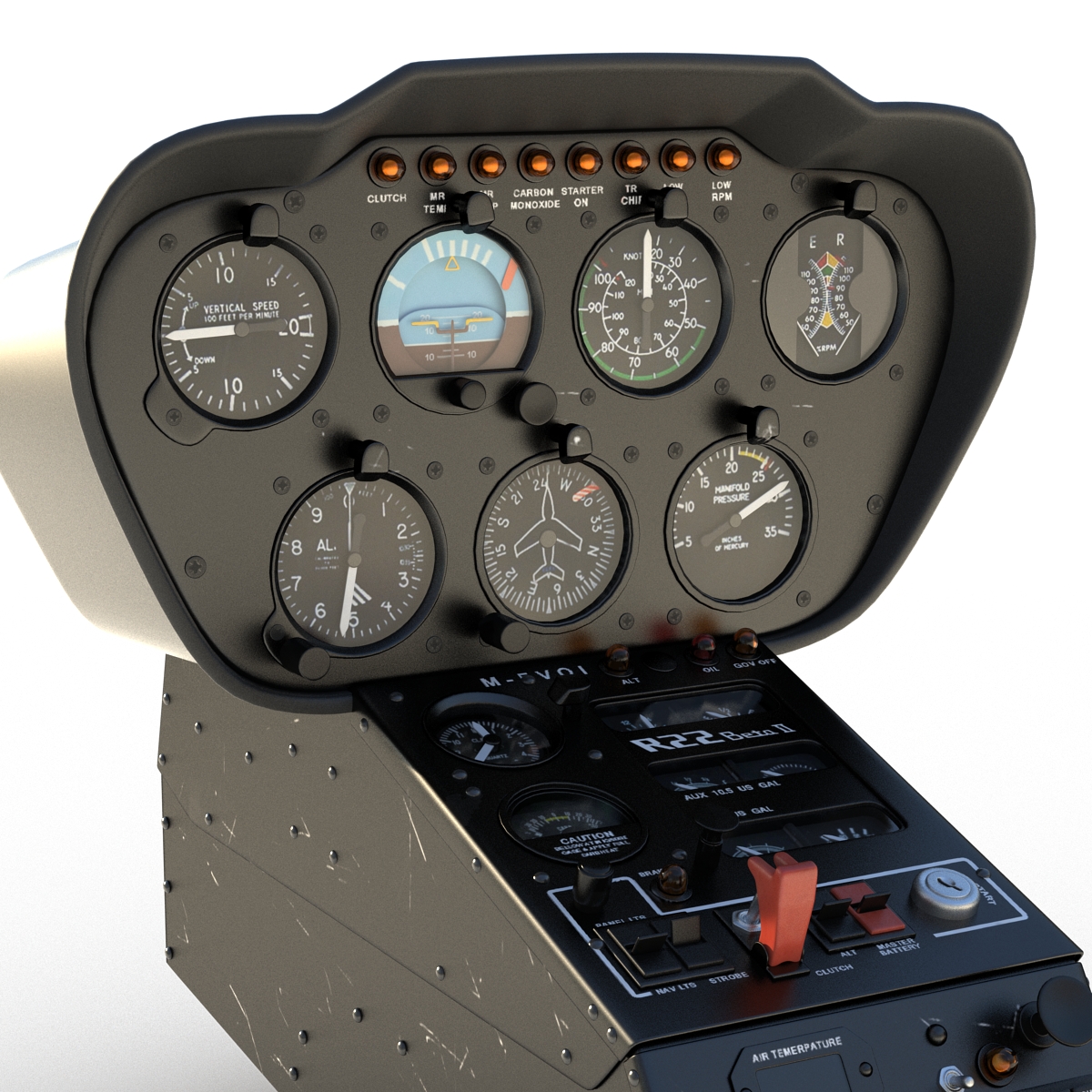 Light Helicopter Control Panel 2 3D