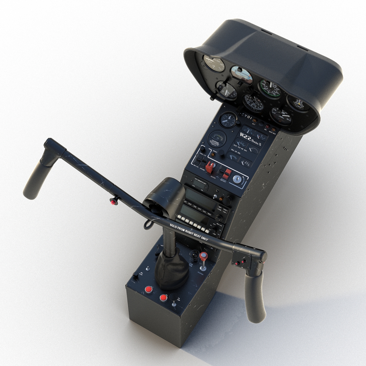 3D model Light Helicopter Control Panel